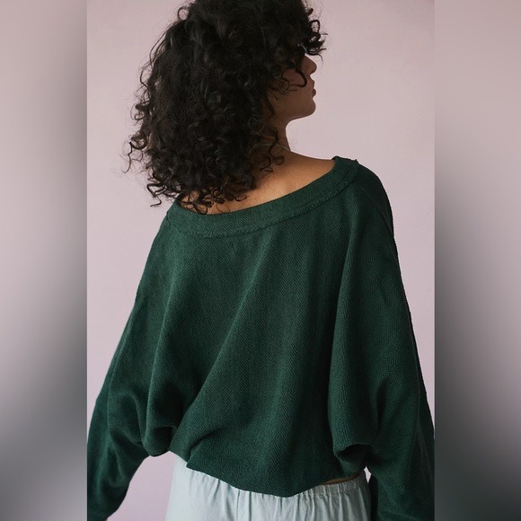 Free People BRB Solid Pullover in Sycamore Green XL - Picture 2 of 10